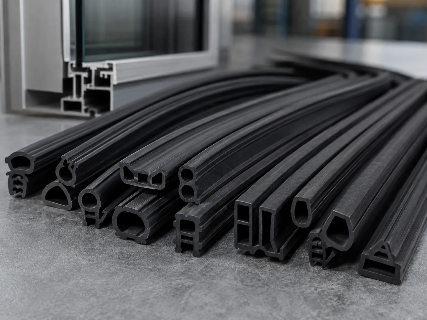 Custom rubber profiles strips cords and sponge rubber for OEM