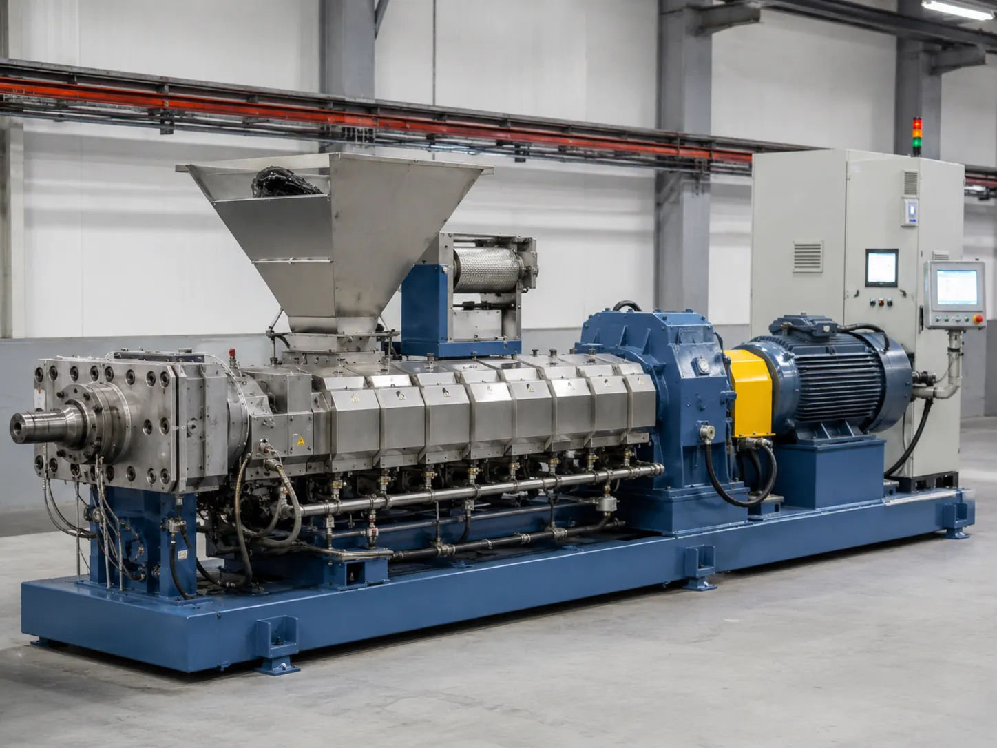 Multi-material rubber extruder handling EPDM NBR silicone with corrosion-resistant barrel