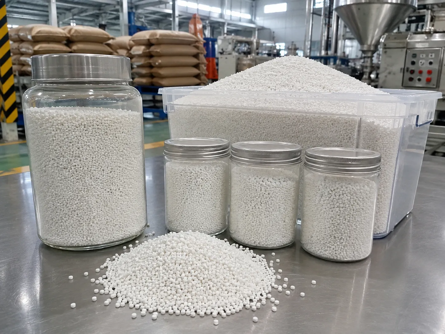 White PVC compound pellets and granules for pre-compounded pipe production at up to 350 kg/h output