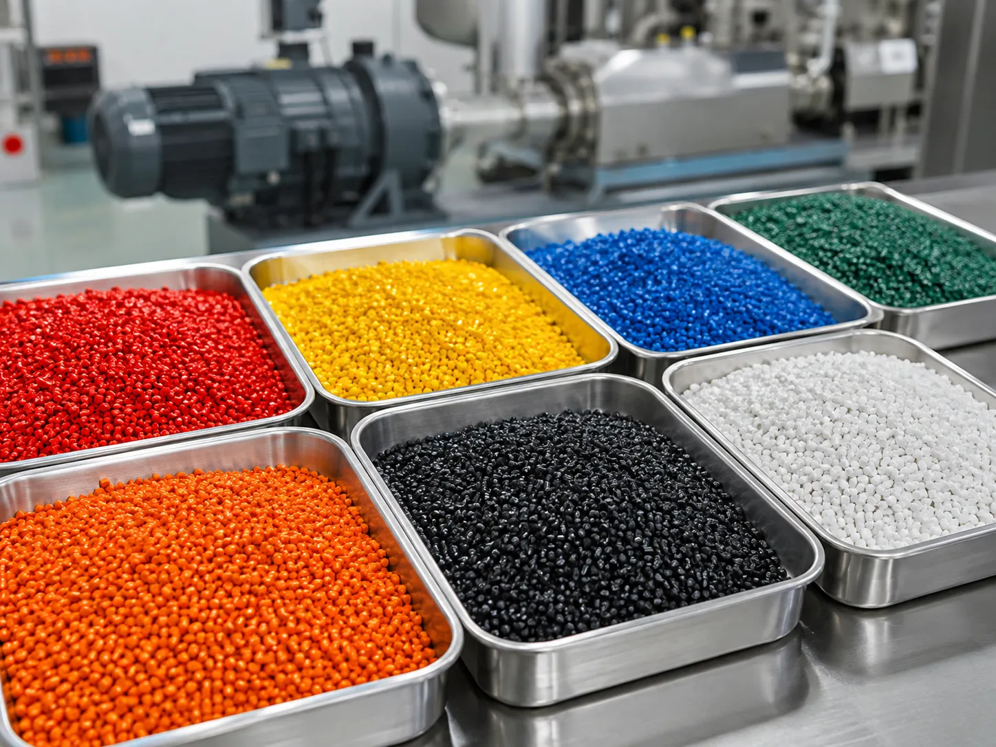 Multi-color masterbatch pellets with consistent pigment dispersion achieving Delta E less than 1.0 from a UET twin screw extruder