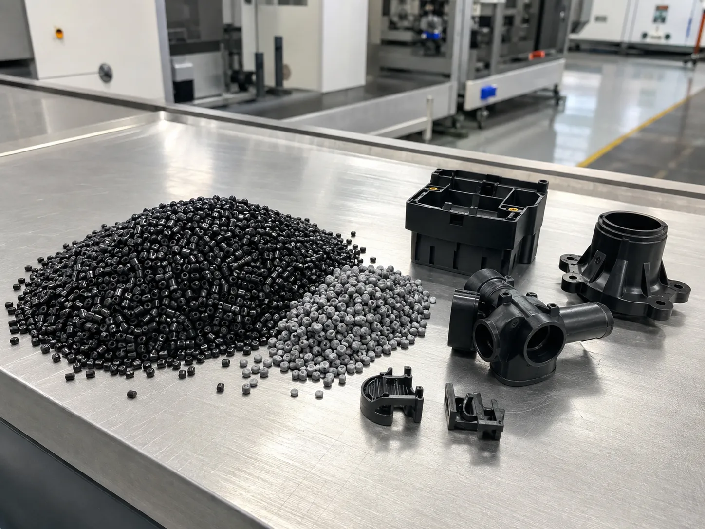 Glass-fiber reinforced engineering plastic pellets with 10-50 percent fiber content compounded on a UET twin screw extruder