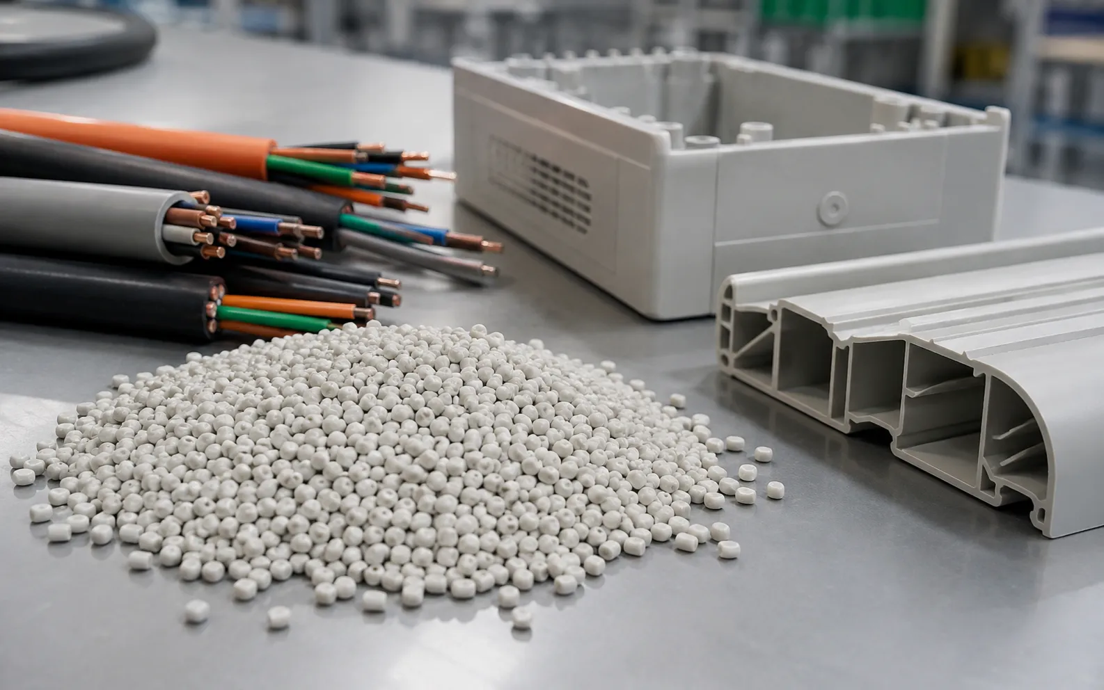 Flame retardant masterbatch pellets with wire cable insulation electronics housing for 40-60 percent loading=