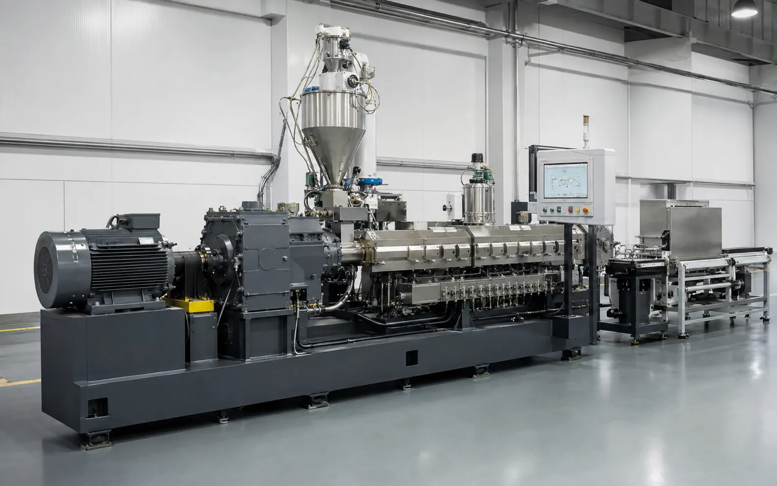 Specialty material filler masterbatch compounding extruder with high chromium alloy ceramic liner for aerospace EV nano-filled long fiber at UET Machine China
