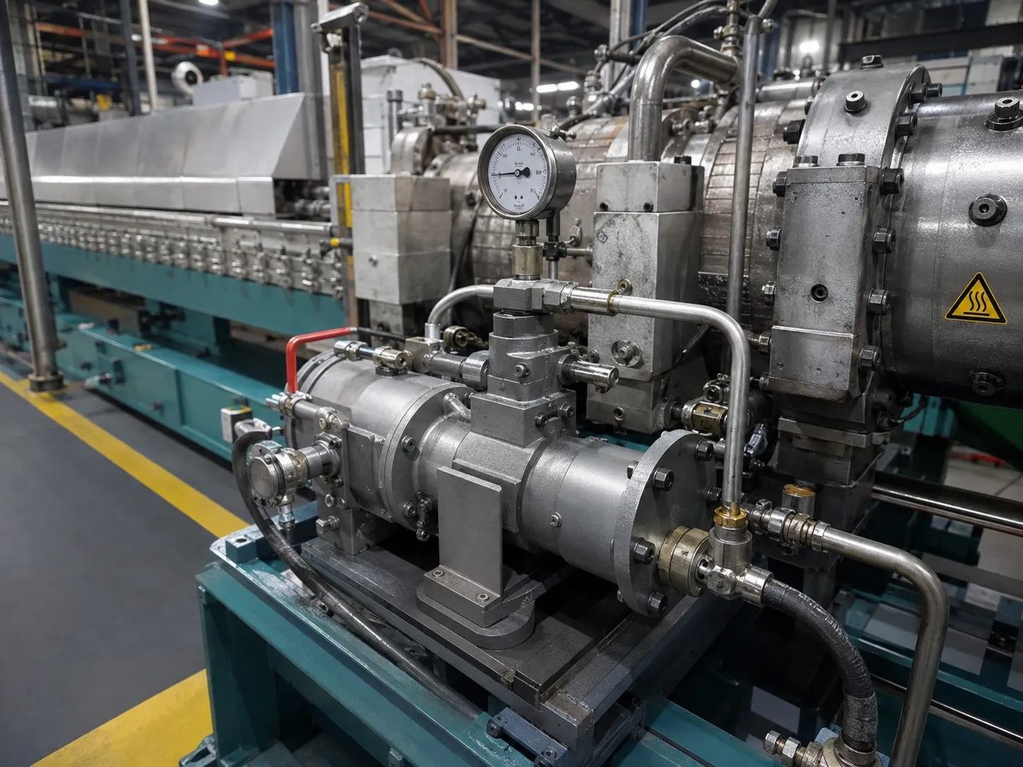 Melt pump maintaining constant head pressure for stable rubber profile extrusion at UET Machine China