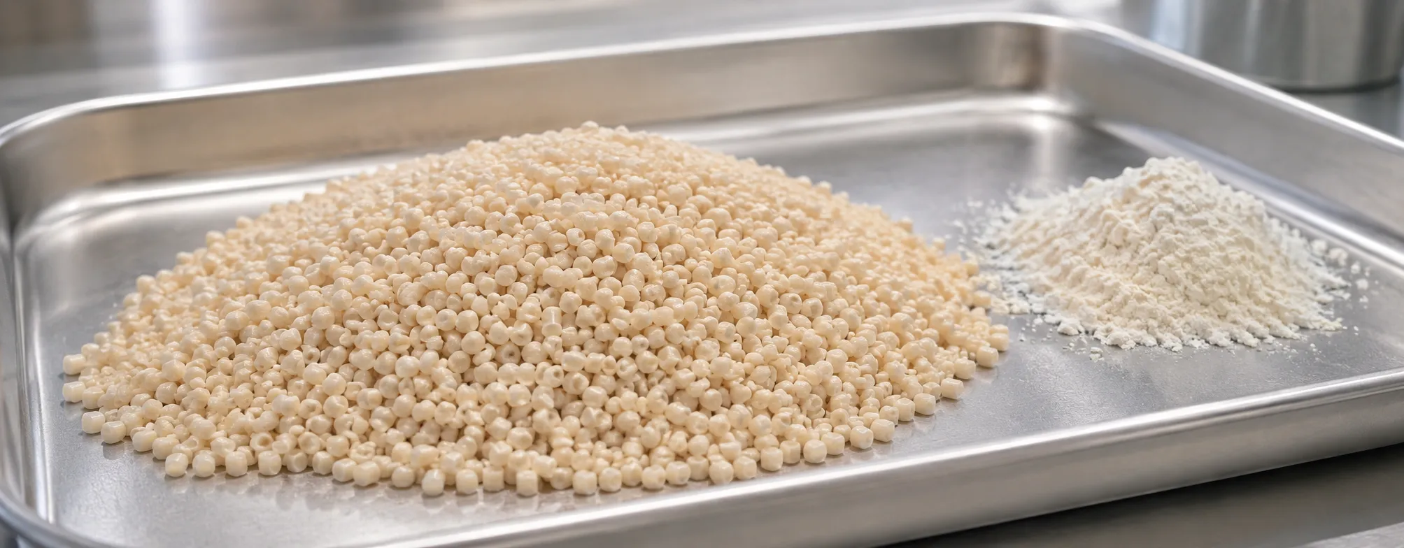 Starch-based blend pellets and powder for low-cost compostable materials at UET Machine, China